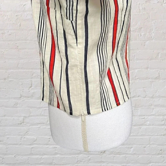 NWT Fate by LFD Striped Long Sleeve Top Blue Red Size Small - Picture 5 of 8
